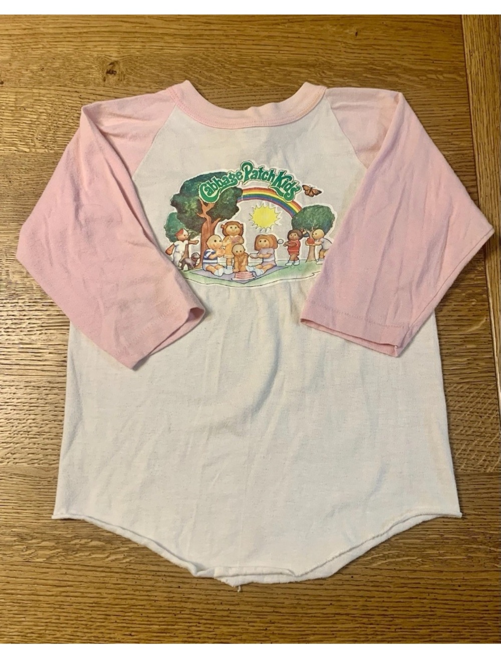 Vintage Cabbage Patch Kids Doll Shirt Size Small 6/8 Single Stitch Ringer Tee